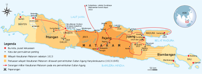 Kerajaan Mataram Islam; Letak, Pendiri dan Peninggalan 